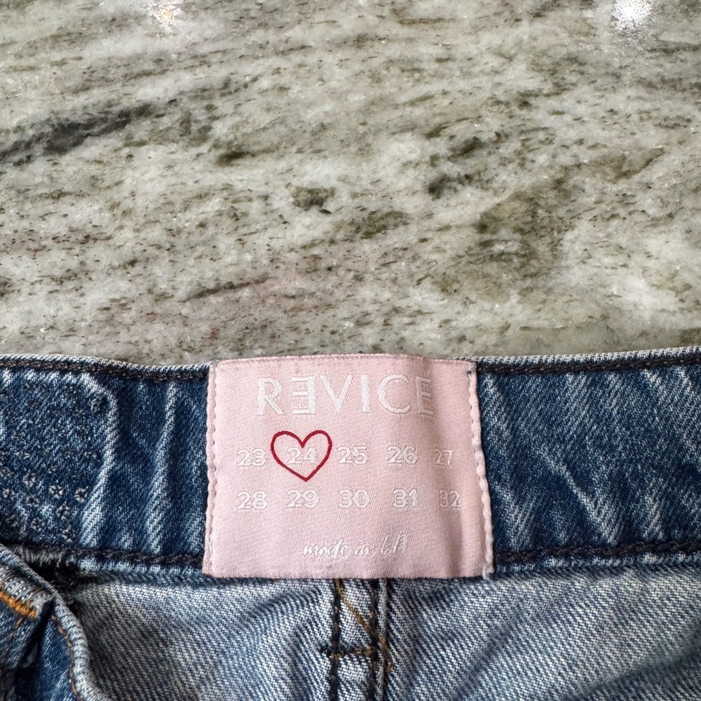 REVICE Denim Women's Straight Leg Patchwork Jeans Size 24 - Picture 5 of 10
